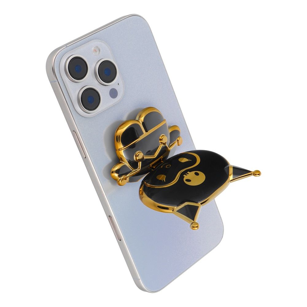 Phone stand DOLL - stick-on - czarny