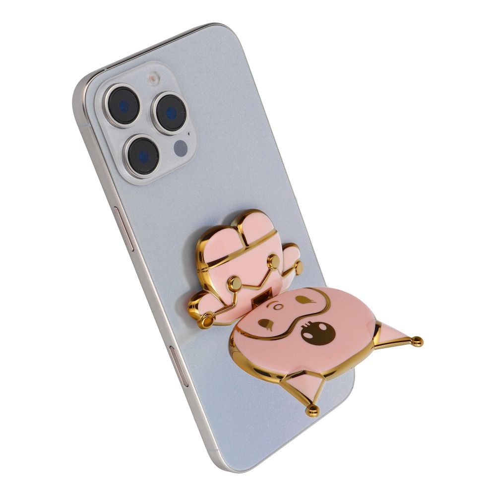 Phone stand DOLL - stick-on - pink