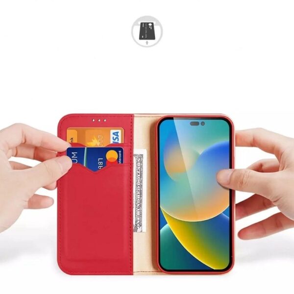 DUX DUCIS wallet case HIVO for IPHONE 15 Pro red