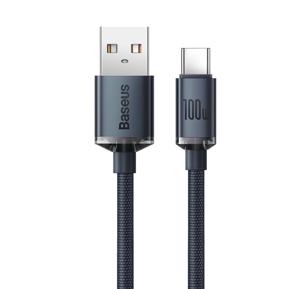 Baseus Crystal Shine Series cable USB cable for fast charging and data transfer USB Type A - USB Type C 100W 1.2m black (CAJY000401)eng
