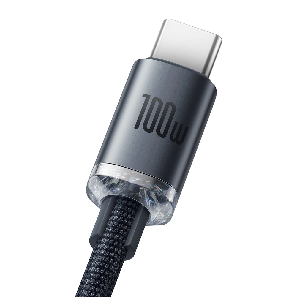 Baseus Crystal Shine Series cable USB cable for fast charging and data transfer USB Type A - USB Type C 100W 1.2m black (CAJY000401)eng