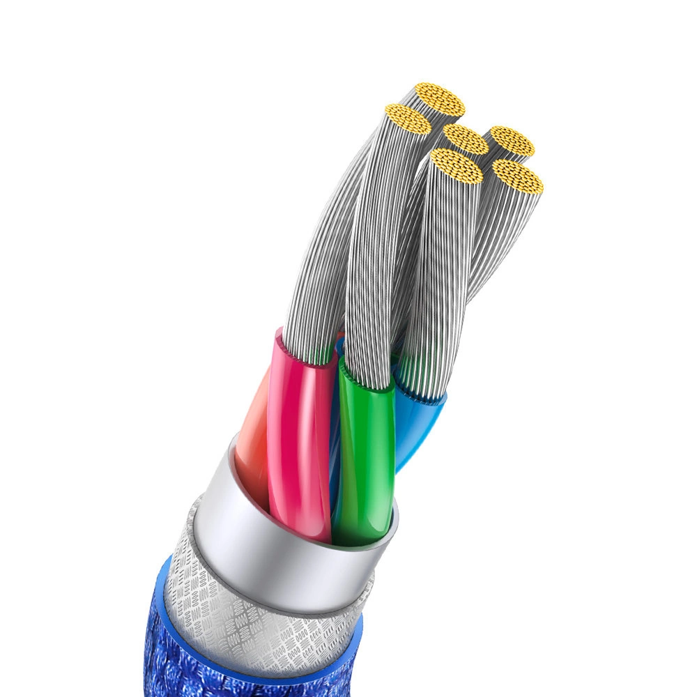 Baseus crystal shine series fast charging data cable USB Type A to USB Type C 100W 2m blue (CAJY000503)eng