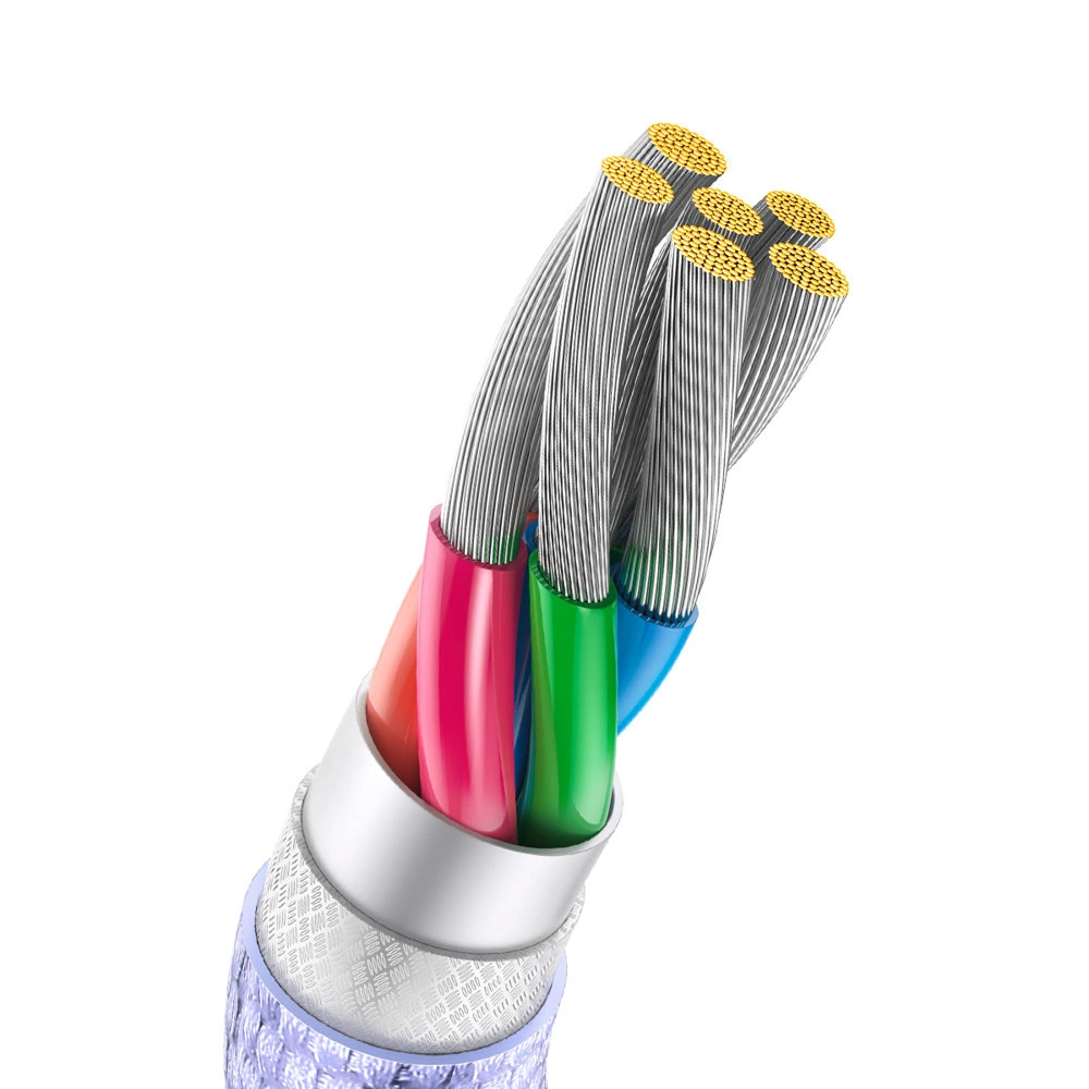 Baseus Crystal Shine Series cable USB cable for fast charging and data transfer USB Type A - USB Type C 100W 2m purple (CAJY000505)eng