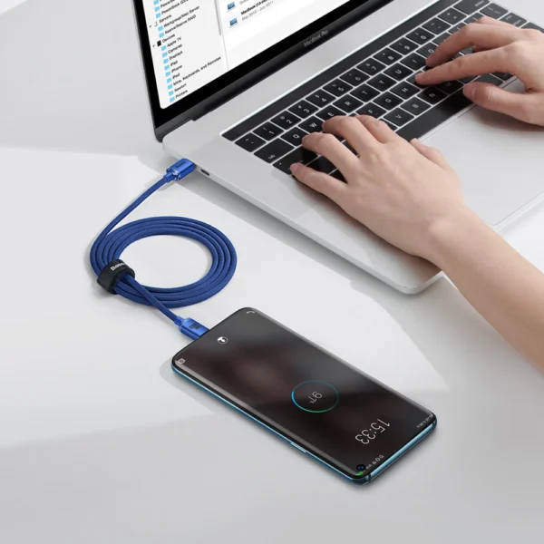 Baseus CAJY000603 USB-C - USB-C PD cable 100W 5A 480Mb/s 1.2m - blueeng