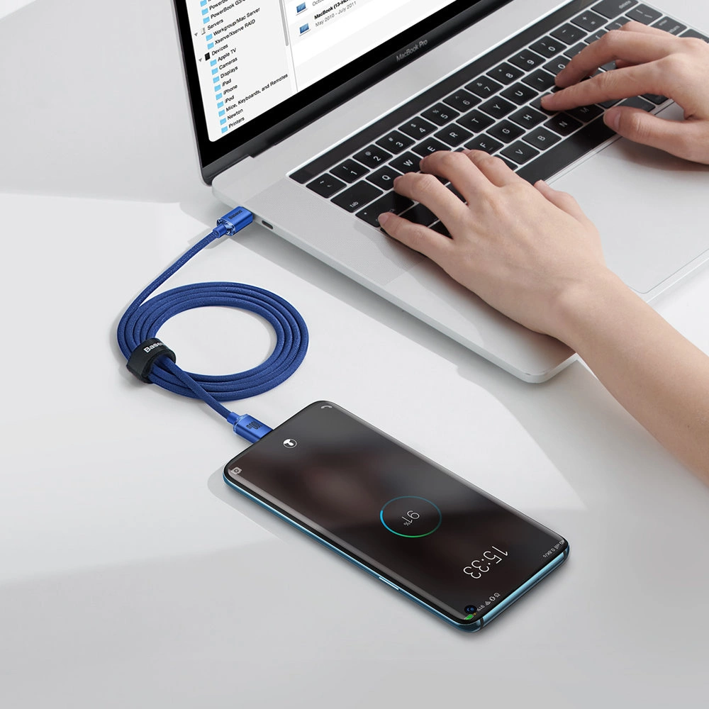 Baseus CAJY000603 USB-C - USB-C PD cable 100W 5A 480Mb/s 1.2m - blueeng