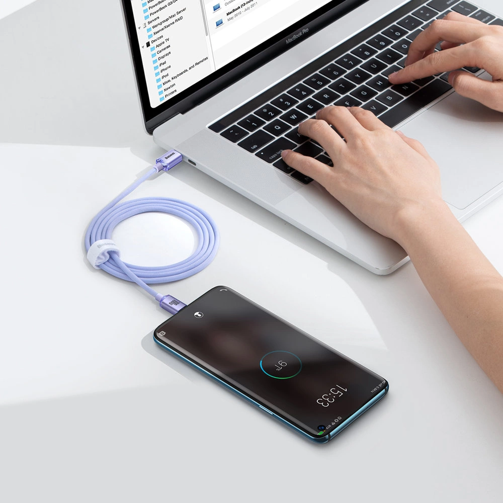 Baseus CAJY000701 USB-C - USB-C PD cable 100W 5A 480Mb/s 1.2m - purpleeng