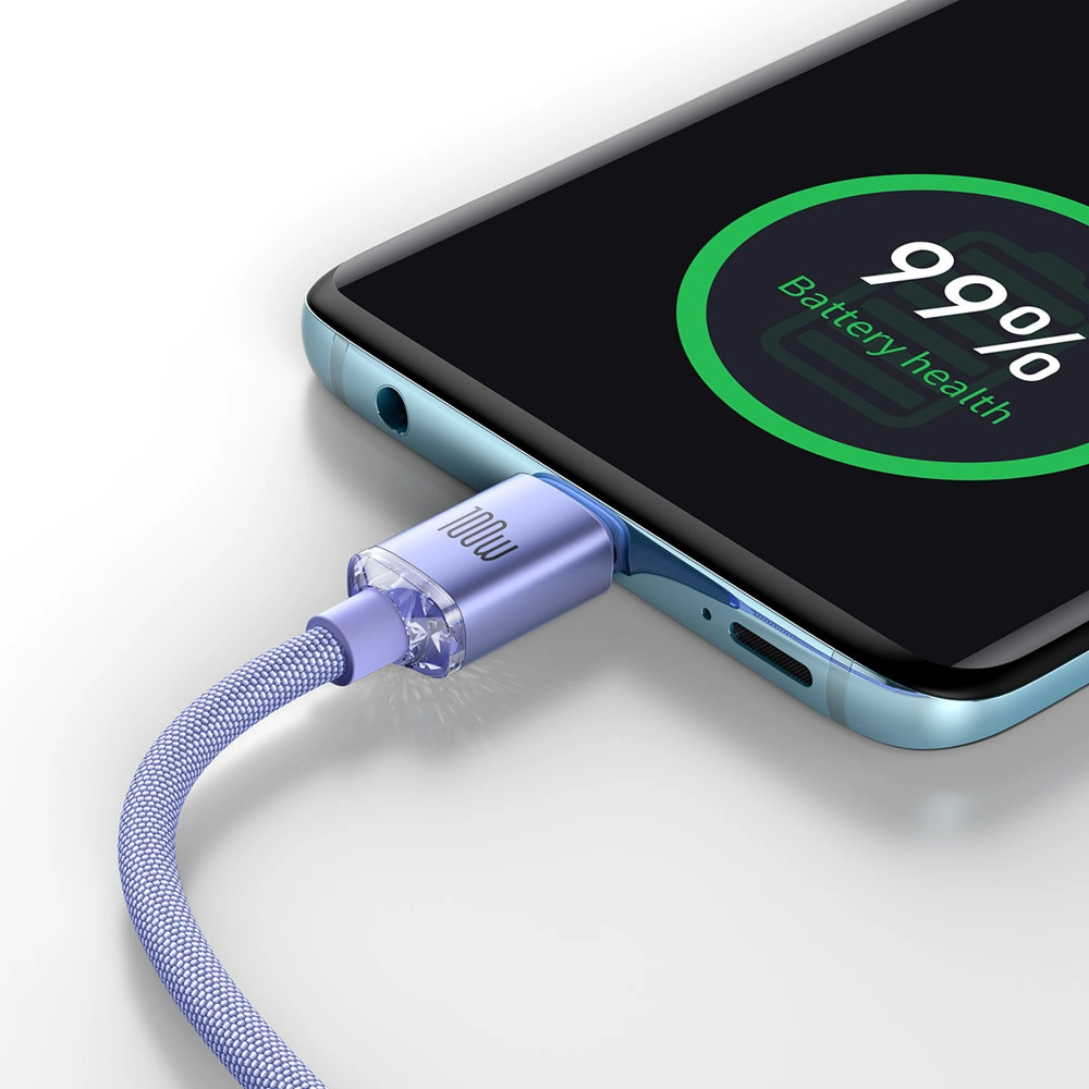 Baseus CAJY000701 USB-C - USB-C PD cable 100W 5A 480Mb/s 1.2m - purpleeng