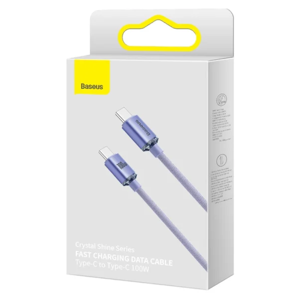 Baseus CAJY000705 USB-C - USB-C PD QC cable 100W 5A 480Mb/s 2m - purpleeng