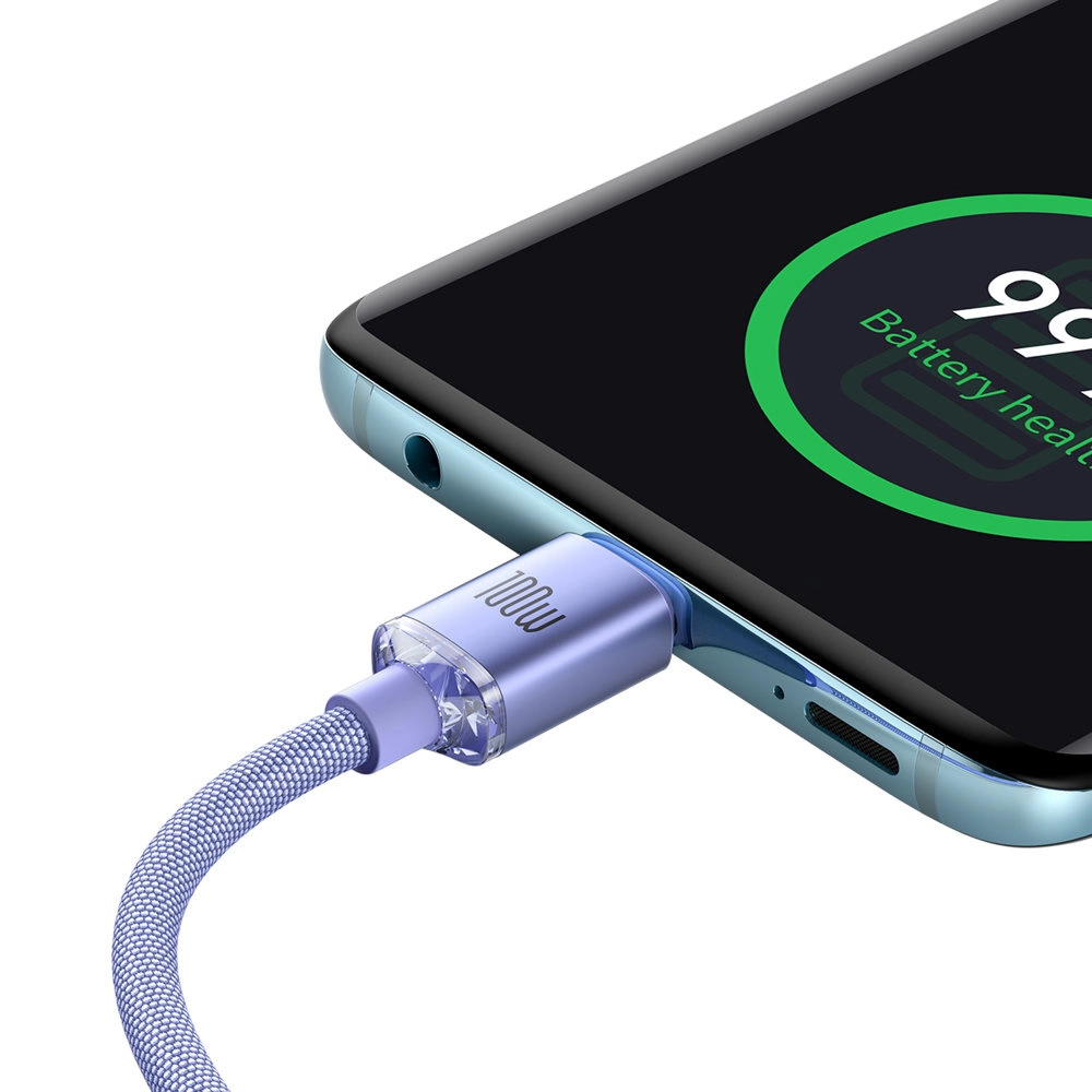 Baseus CAJY000705 USB-C - USB-C PD QC cable 100W 5A 480Mb/s 2m - purpleeng