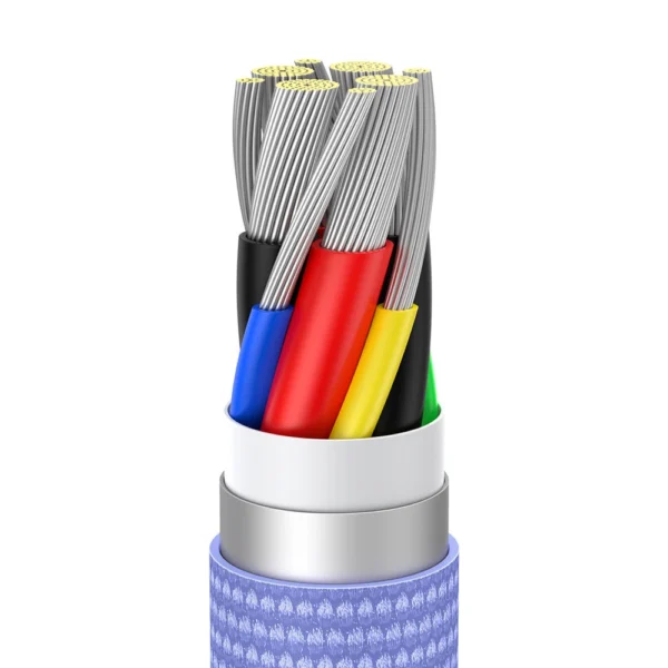 Baseus CAJY000705 USB-C - USB-C PD QC cable 100W 5A 480Mb/s 2m - purpleeng