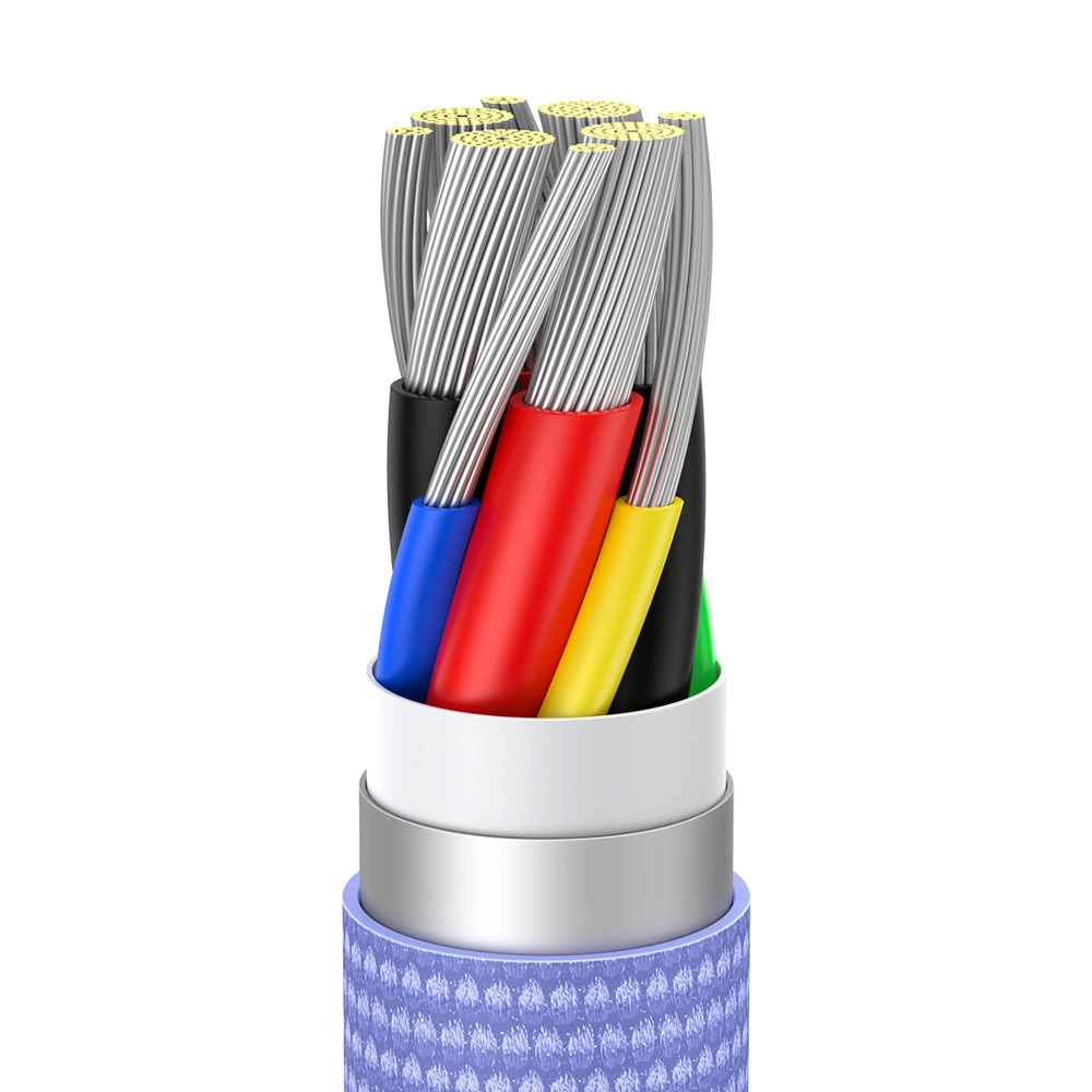 Baseus CAJY000705 USB-C - USB-C PD QC cable 100W 5A 480Mb/s 2m - purpleeng
