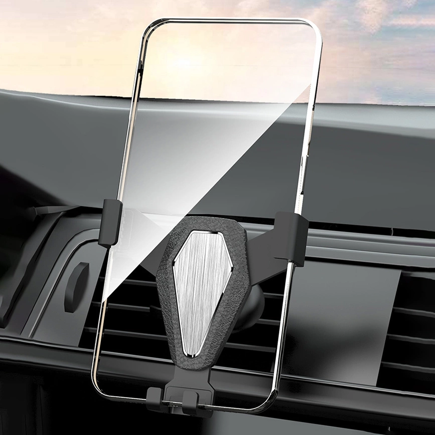 Gravity smartphone car holder, black air vent grille (YC07)eng