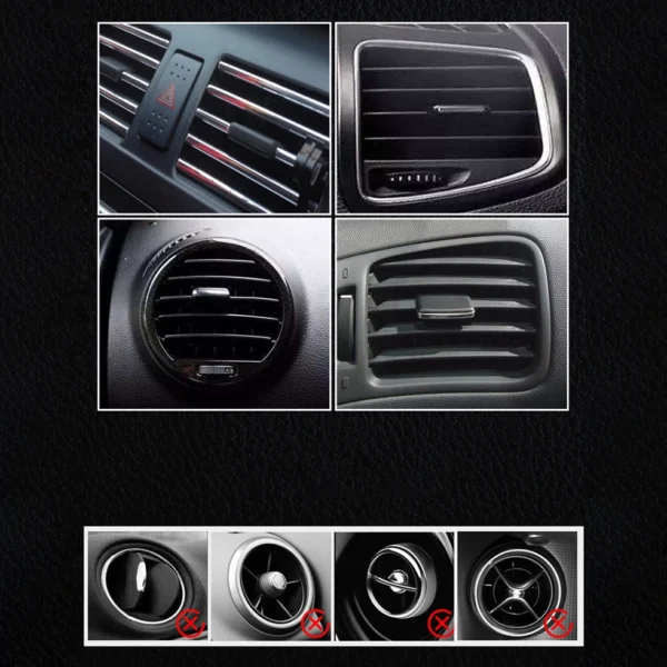 Gravity smartphone car holder, black air vent grille (YC07)eng