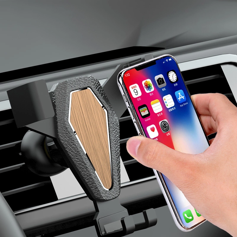 Gravity smartphone car holder, silver (YC07)eng