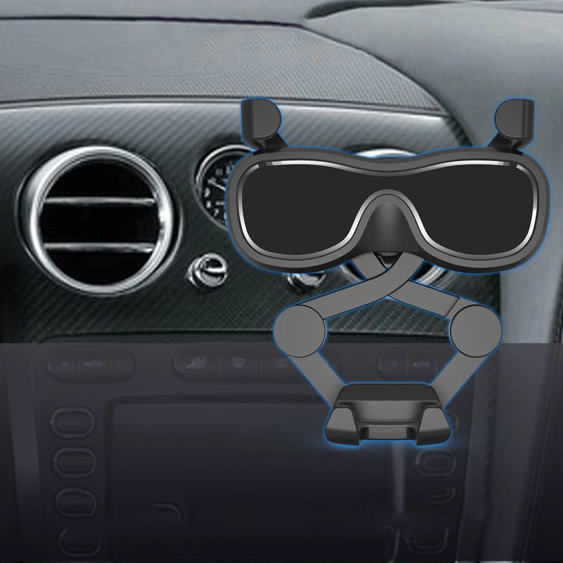 Gravity smartphone car holder for air vent with air freshener silver (YC06)eng