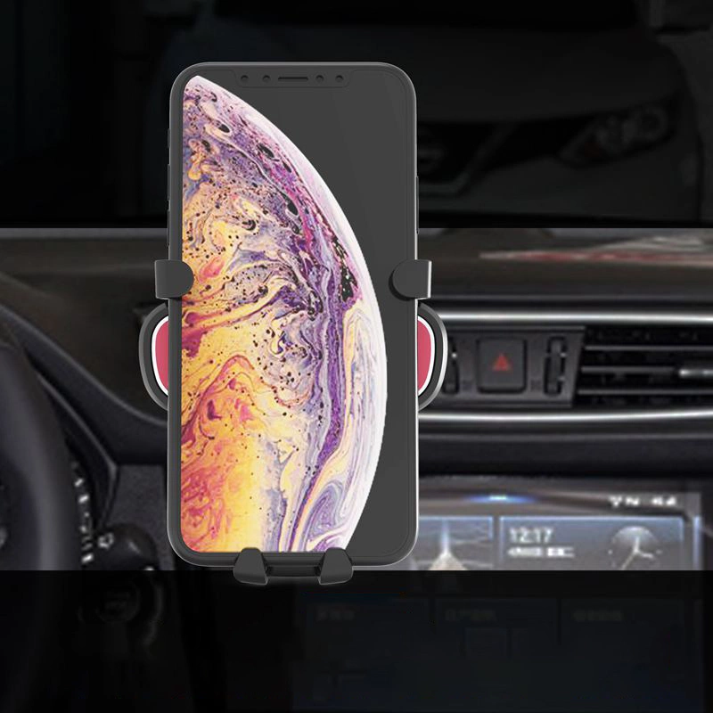 Gravity smartphone car holder for air vent with air freshener silver (YC06)eng