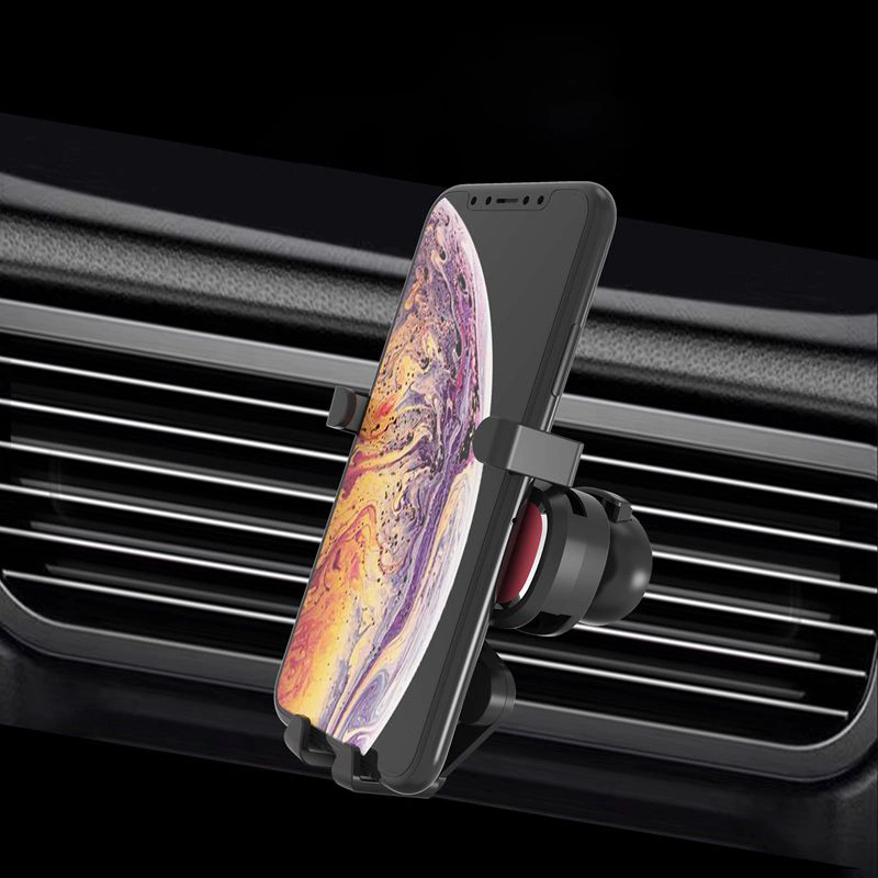 Gravity smartphone car holder for air vent with air freshener silver (YC06)eng
