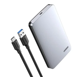 Ugreen CM300 70498 bay for 2.5'' SATA 3.0 6Gbps hard drive - gray + USB-C - USB-A cable 0.5meng