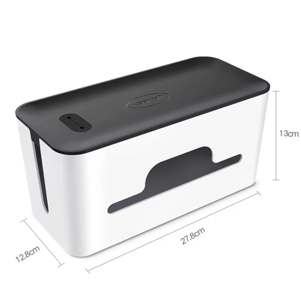 Ugreen cable organizer box rail holder S 27.8x13x12.8cm black and white (LP110)eng