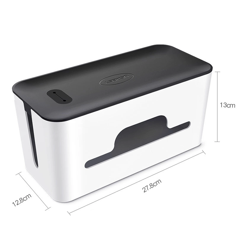 Ugreen cable organizer box rail holder S 27.8x13x12.8cm black and white (LP110)eng