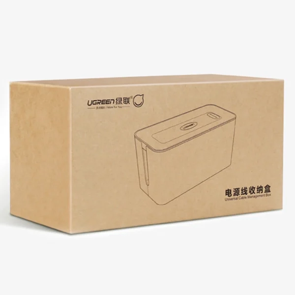 Ugreen cable organizer box box for slats L 42.5x17.5x15.5cm black and white (LP110)eng