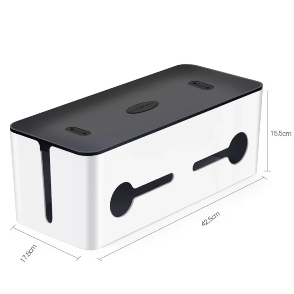 Ugreen cable organizer box box for slats L 42.5x17.5x15.5cm black and white (LP110)eng