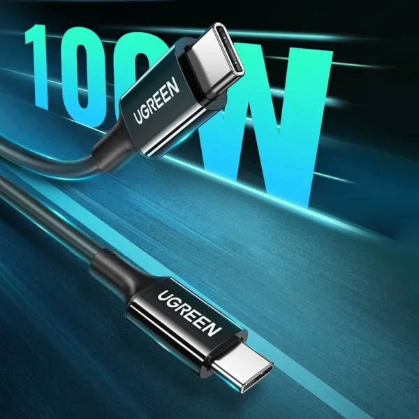 Ugreen cable USB Type C (male) to Type C (male) cable 1m white (US300)eng