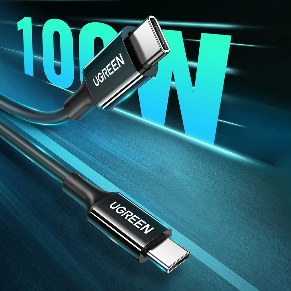 Ugreen cable USB Type C (male) to Type C (male) cable 1m white (US300)eng