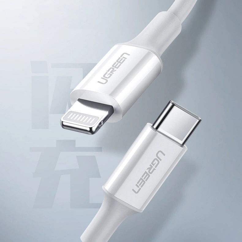 Ugreen US171 Lightning - USB-C PD Cable 20W 3A 480Mb/s 1.5m - Whiteeng