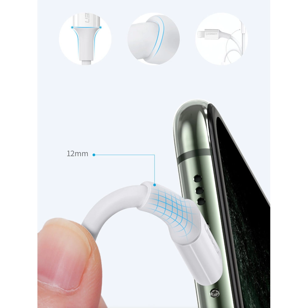 Ugreen cable USB Type C - Lightning 3A cable 0.25 m white (US171)eng