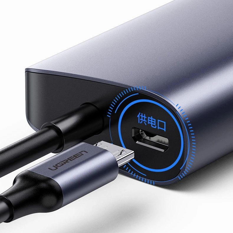 Ugreen multifunctional adapter HUB USB Type C - 3 x USB / Ethernet RJ-45 / micro USB gray (CM252)eng