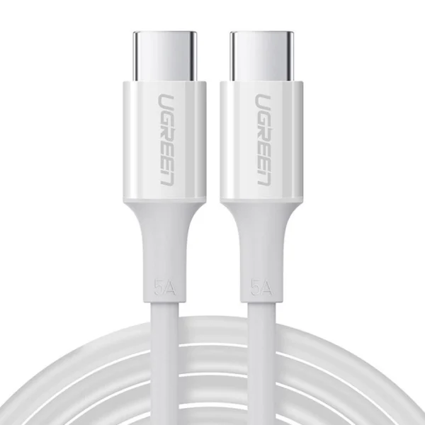 Ugreen US300 USB-C - USB-C PD QC FCP cable 100W 5A 480Mb/s 2m - whiteeng