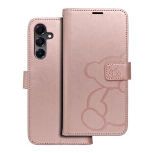 MEZZO Book case for SAMSUNG A16 5G teddy bear rose gold