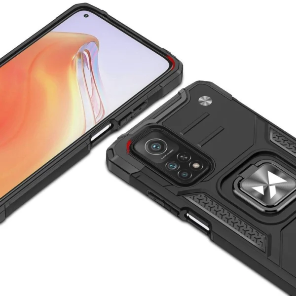 Wozinsky Ring Armor Tough Hybrid Case Cover + Magnetic Mount Mi Poco M4 Pro 5G / Redmi Note 11 5G (China) / Redmi Note 11T 5G / Redmi Note 11S 5G blackeng