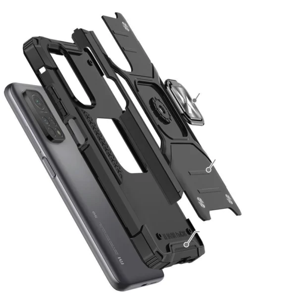 Wozinsky Ring Armor Tough Hybrid Case Cover + Magnetic Mount Mi Poco M4 Pro 5G / Redmi Note 11 5G (China) / Redmi Note 11T 5G / Redmi Note 11S 5G blackeng