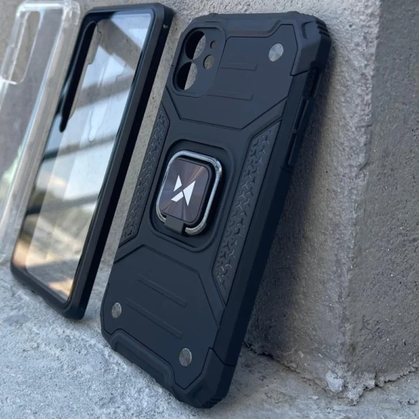 Wozinsky Ring Armor Tough Hybrid Case Cover + Magnetic Mount Mi Poco M4 Pro 5G / Redmi Note 11 5G (China) / Redmi Note 11T 5G / Redmi Note 11S 5G blackeng