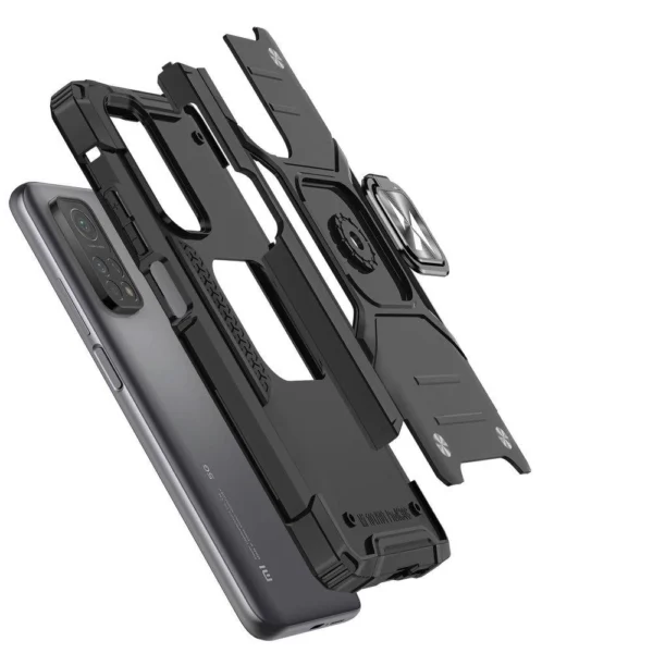 Wozinsky Ring Armor tough hybrid case cover + magnetic holder for Samsung Galaxy A03s blueeng