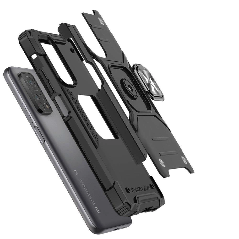Wozinsky Ring Armor tough hybrid case cover + magnetic holder for Samsung Galaxy A03s blueeng