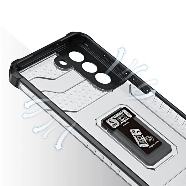 Crystal Ring Case tough hybrid cover + magnetic holder for Samsung Galaxy S22 + (S22 Plus) redeng