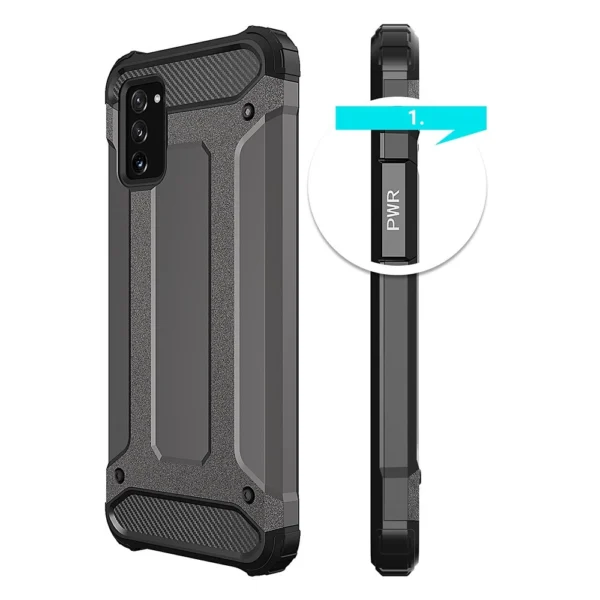 Hybrid Armor Case Tough Rugged Cover for Samsung Galaxy A03s blackeng