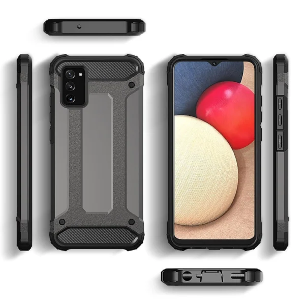 Hybrid Armor Case Tough Rugged Cover for Samsung Galaxy A03s blackeng