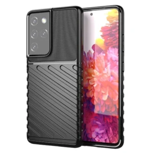 Thunder Case flexible armored cover for Samsung Galaxy S22 Ultra blackeng