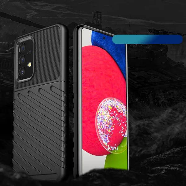 Thunder Case flexible armored cover for Samsung Galaxy A53 5G blackeng
