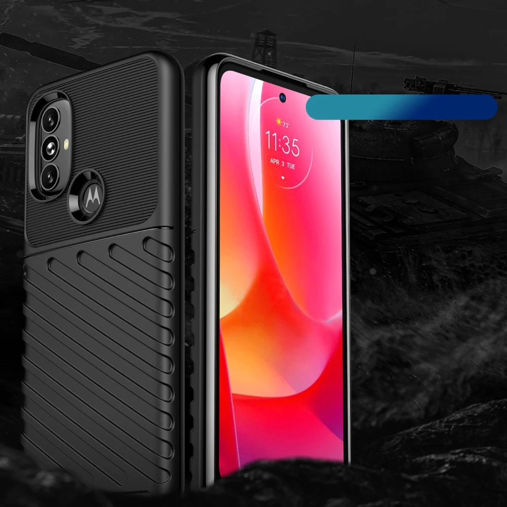 87545_2 Thunder Case flexible armored cover for Motorola Moto G Power 2022 blackeng