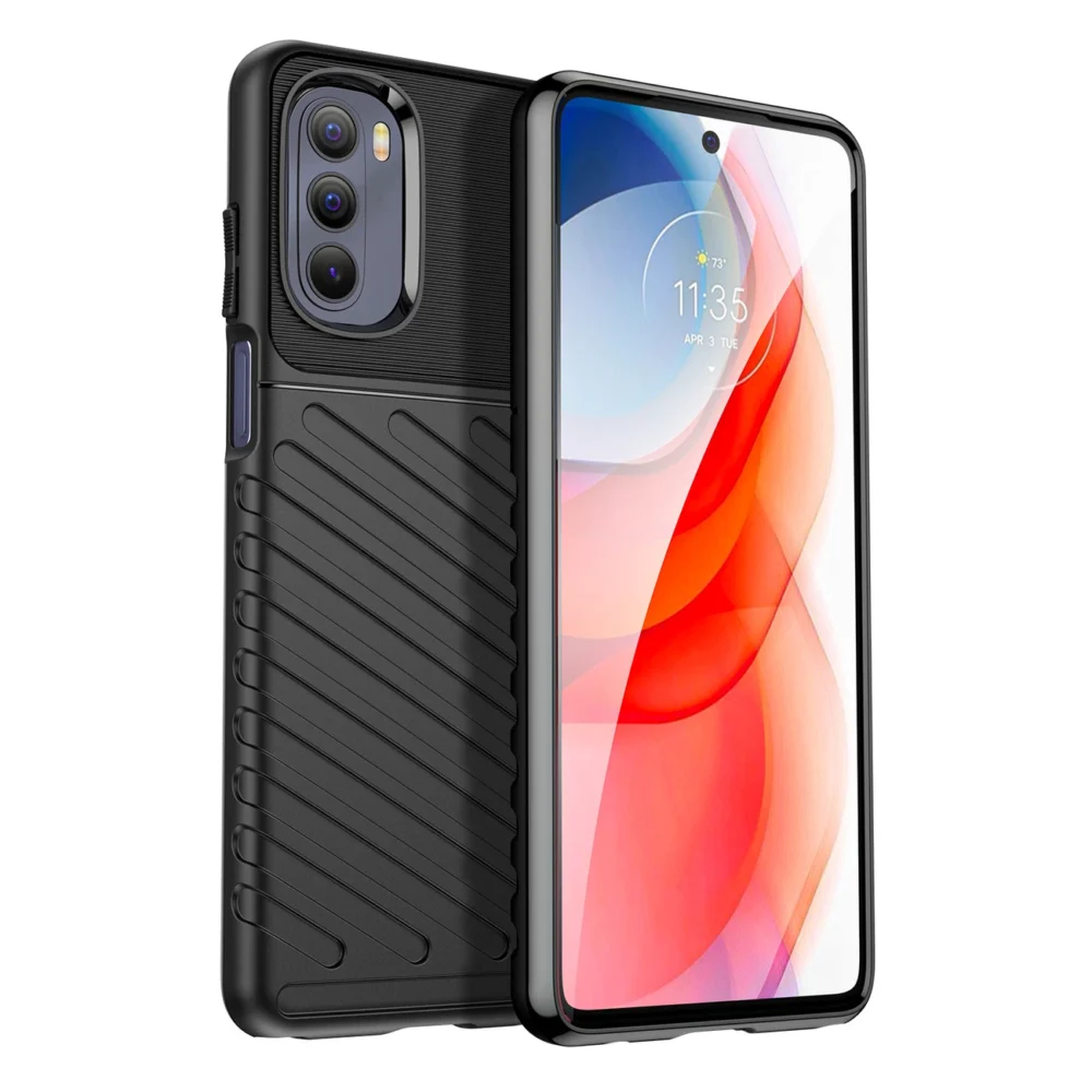 87546_1 Thunder Case flexible armored cover for Motorola Moto G Stylus 2022 blackeng