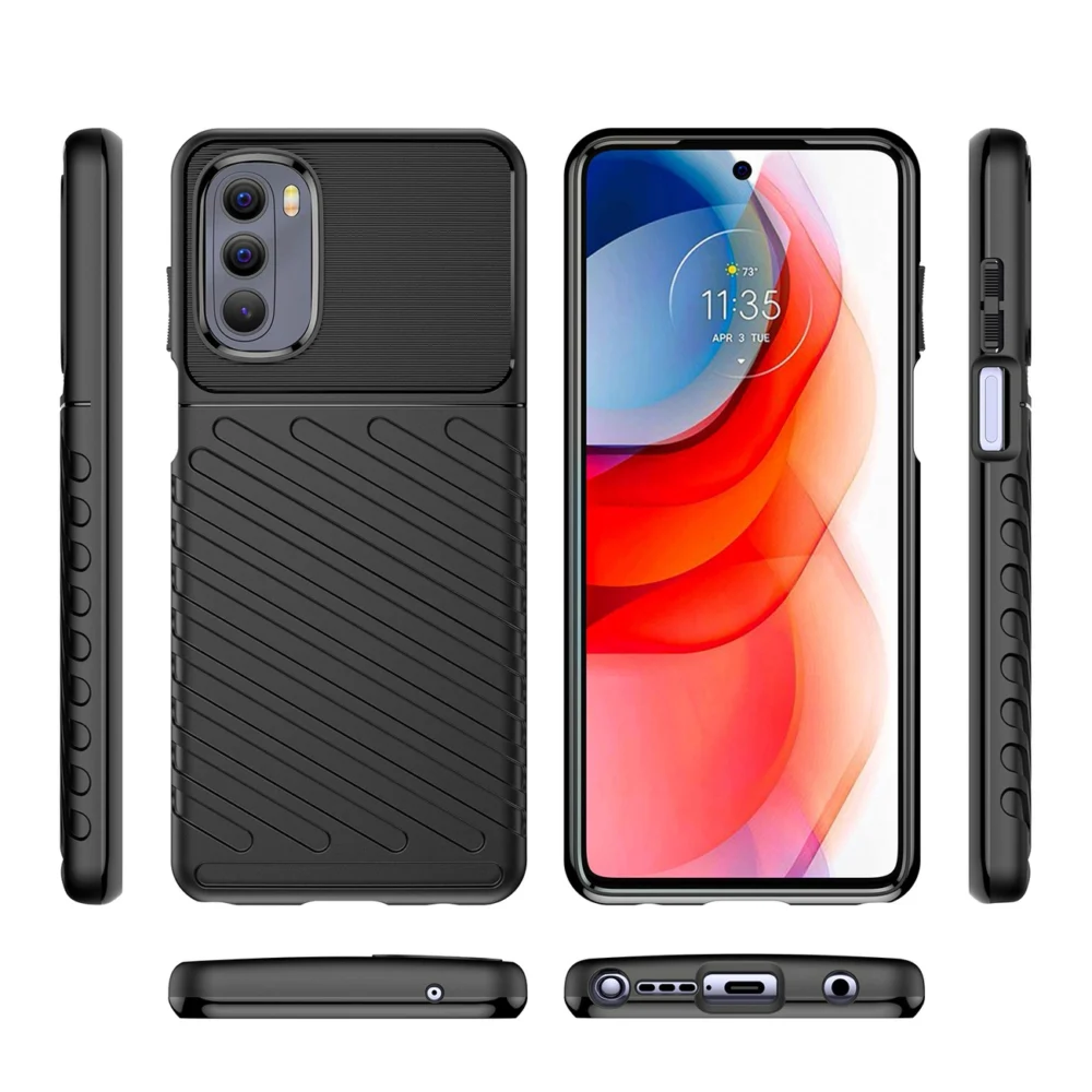 87546_8 Thunder Case flexible armored cover for Motorola Moto G Stylus 2022 blackeng