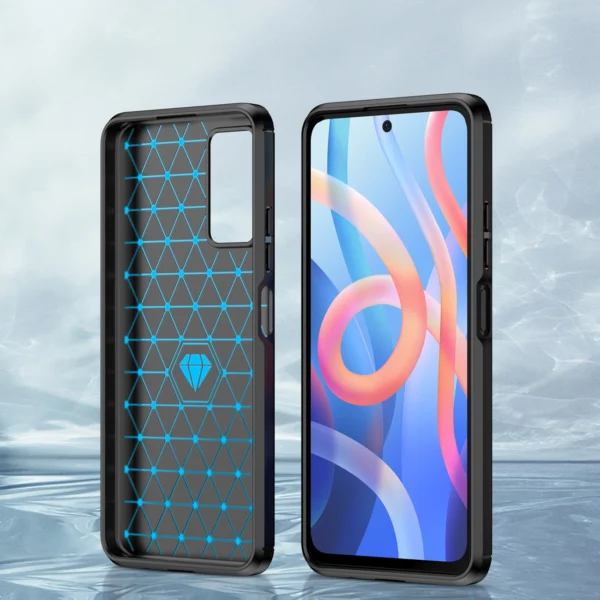 Carbon Case Flexible Cover Sleeve for Xiaomi Redmi Note 11 blackeng