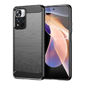 Carbon Case flexible case cover Xiaomi Redmi Note 11 Pro+ 5G (China) / 11 Pro 5G (China) / Mi11i HyperCharge / Poco X4 NFC blackeng