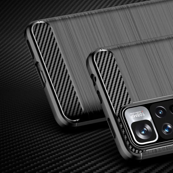 Carbon Case flexible case cover Xiaomi Redmi Note 11 Pro+ 5G (China) / 11 Pro 5G (China) / Mi11i HyperCharge / Poco X4 NFC blackeng