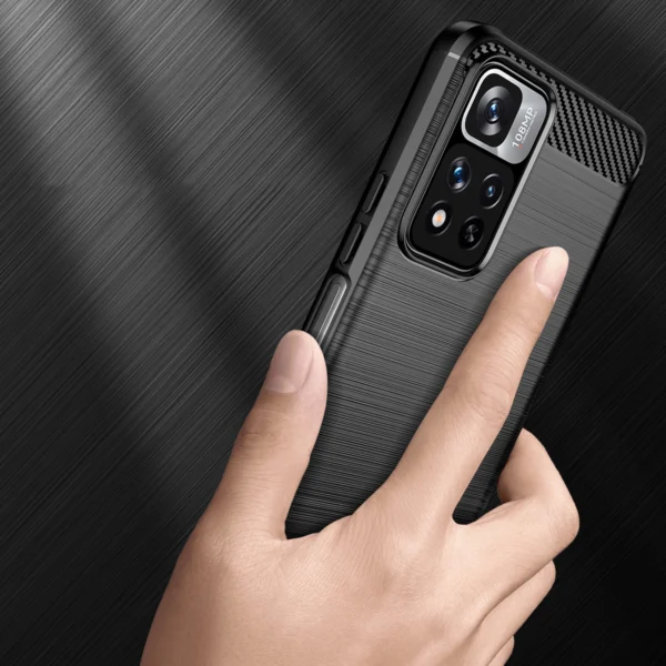 Carbon Case flexible case cover Xiaomi Redmi Note 11 Pro+ 5G (China) / 11 Pro 5G (China) / Mi11i HyperCharge / Poco X4 NFC blackeng